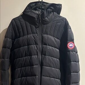 Canada Goose Black Quilted Hooded Jacket